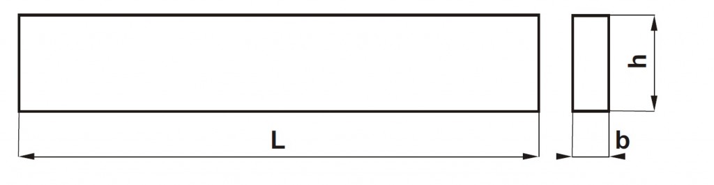 Gyorsacélbetétkés, téglalap keresztmetszetű